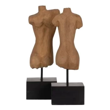 Sculpture Bust Beige 14,5 x 9 x 38,5 cm (2 Units) 2