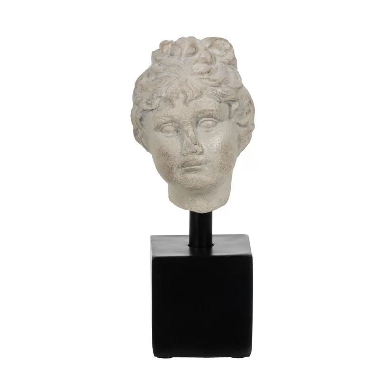 Sculpture Lady White Black 9 x 8 x 22 cm