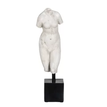 Sculpture Bust White Black 14 x 11 x 43 cm