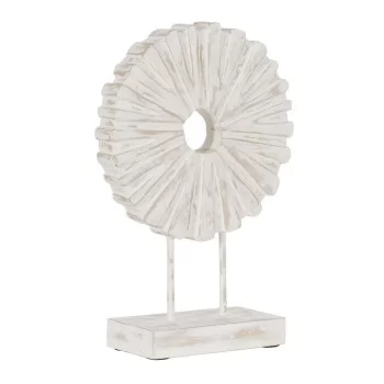 Sculpture White Beige Ring 25,5 x 9,5 x 37 cm 2