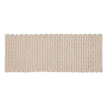 Carpet White Natural 70 % cotton 30 % Jute 170 x 70 cm