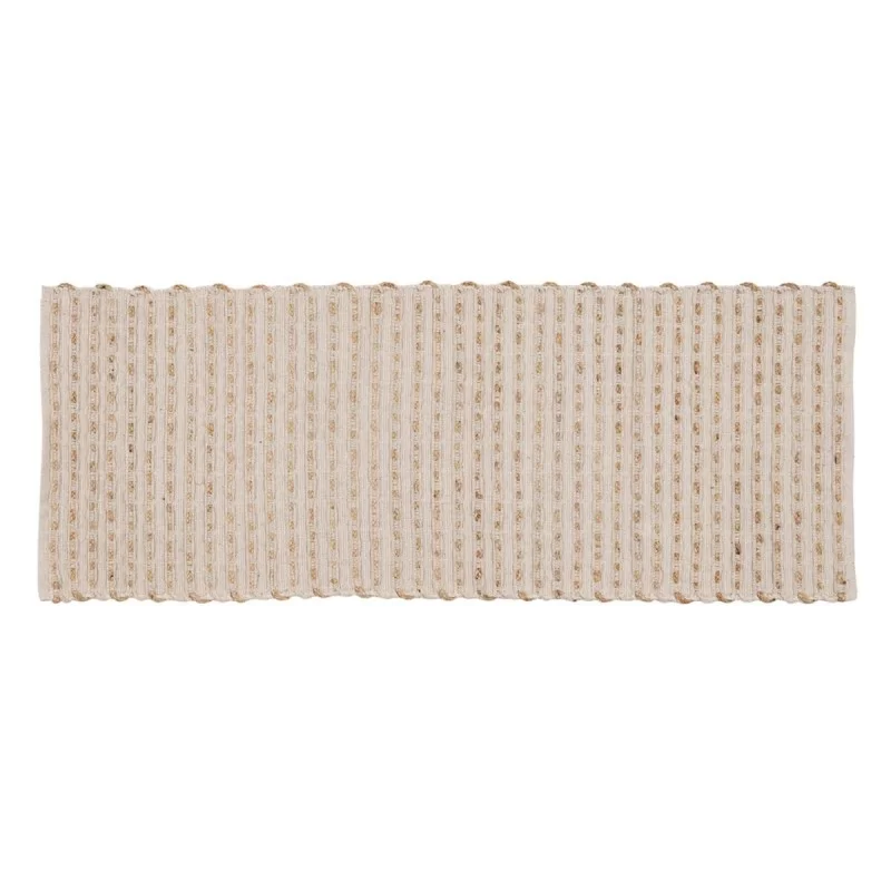 Carpet White Natural 70 % cotton 30 % Jute 170 x 70 cm
