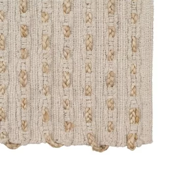Carpet White Natural 70 % cotton 30 % Jute 170 x 70 cm 2