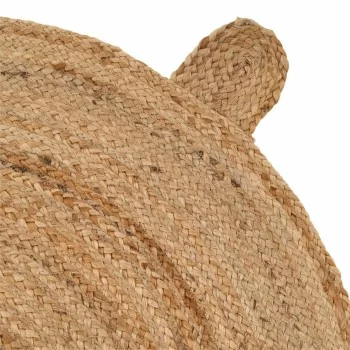 Carpet Beige 100 % Jute 100 x 100 cm 2