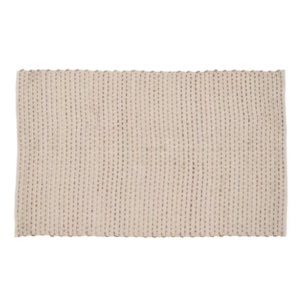 Carpet White Natural 70 % cotton 30 % Jute 160 x 230 cm