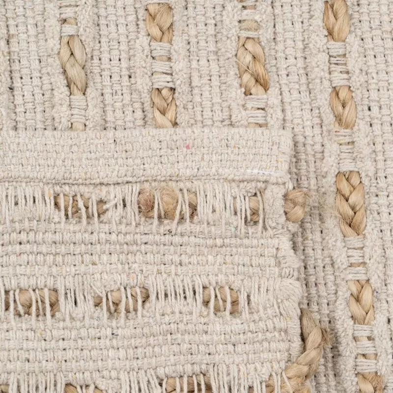 Carpet White Natural 70 % cotton 30 % Jute 160...