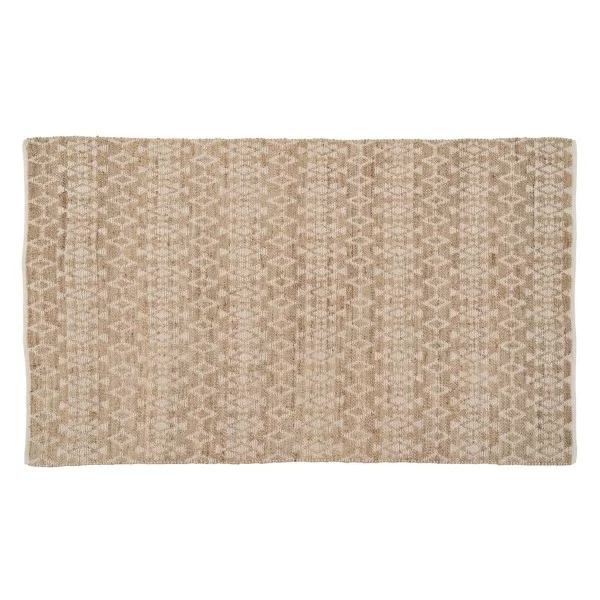 Carpet White Natural 60 % Cotton Jute 200 x 290 cm