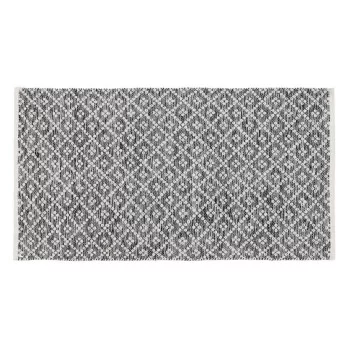 Carpet White Grey 70 % cotton 30 % Polyester 80 x 150 cm 2