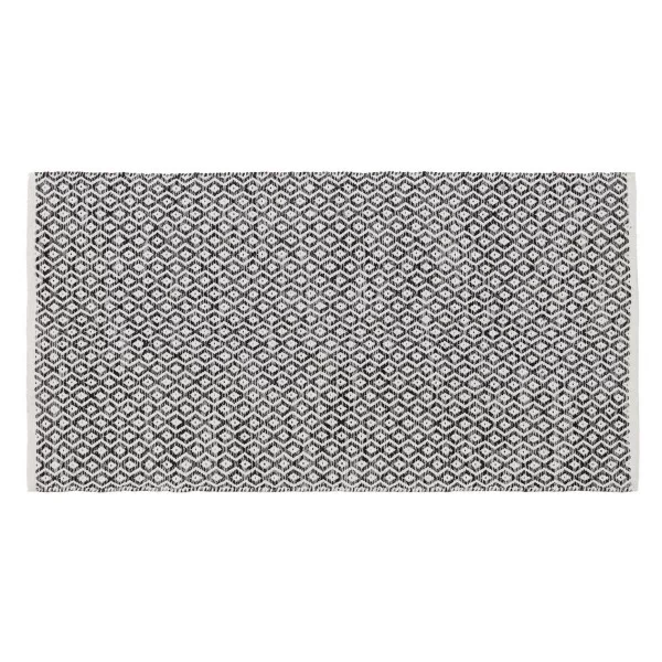 Carpet Grey 70 % cotton 30 % Polyester 80 x 150 cm