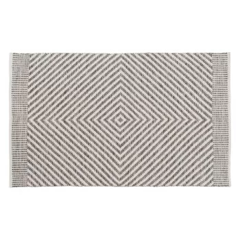 Carpet White Grey 70 % cotton 30 % Polyester 120 x 180 cm