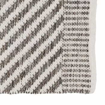 Carpet White Grey 70 % cotton 30 % Polyester 120 x 180 cm 2