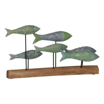 Decorative Figure Green Natural Fish 56 x 7 x 31 cm 2