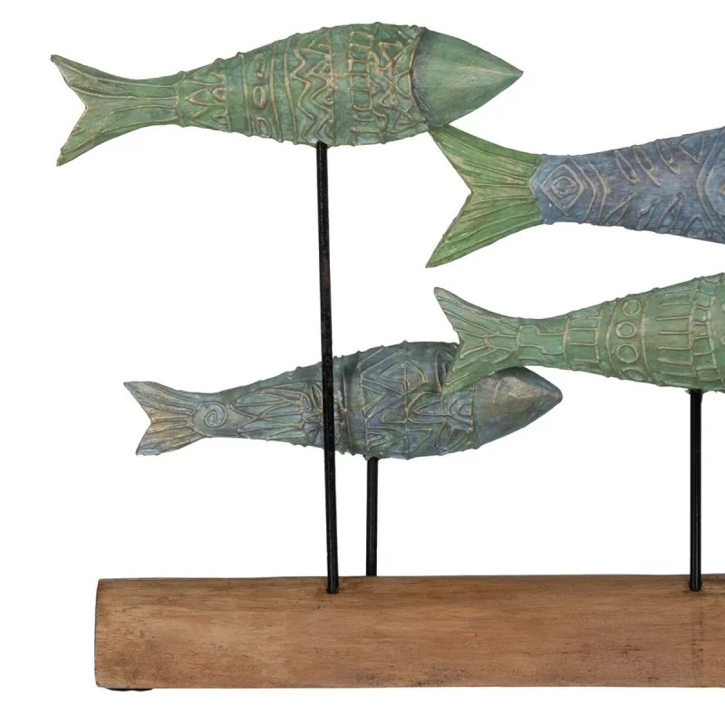 Decorative Figure Green Natural Fish 56 x 7 x...