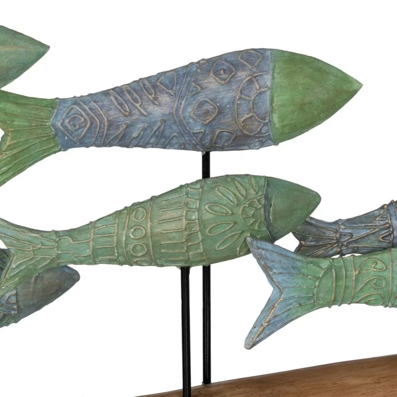 Decorative Figure Green Natural Fish 56 x 7 x...