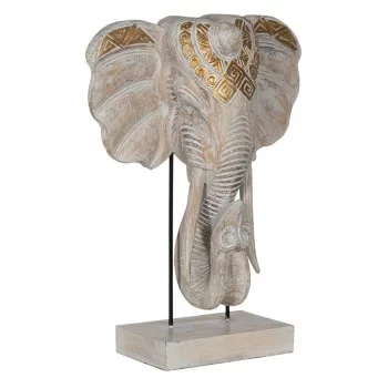 Decorative Figure White Golden Natural Elephant 44 x 16 x... 2
