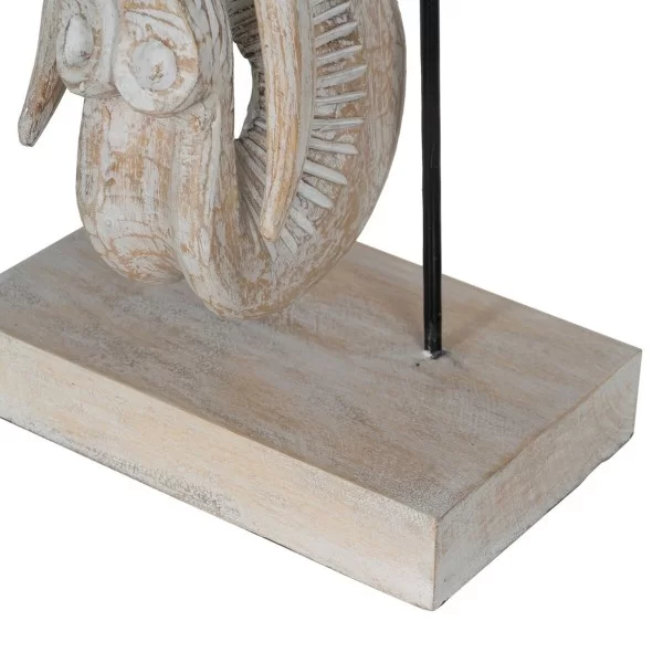 Decorative Figure White Golden Natural Elephant 44 x 16 x 57 cm