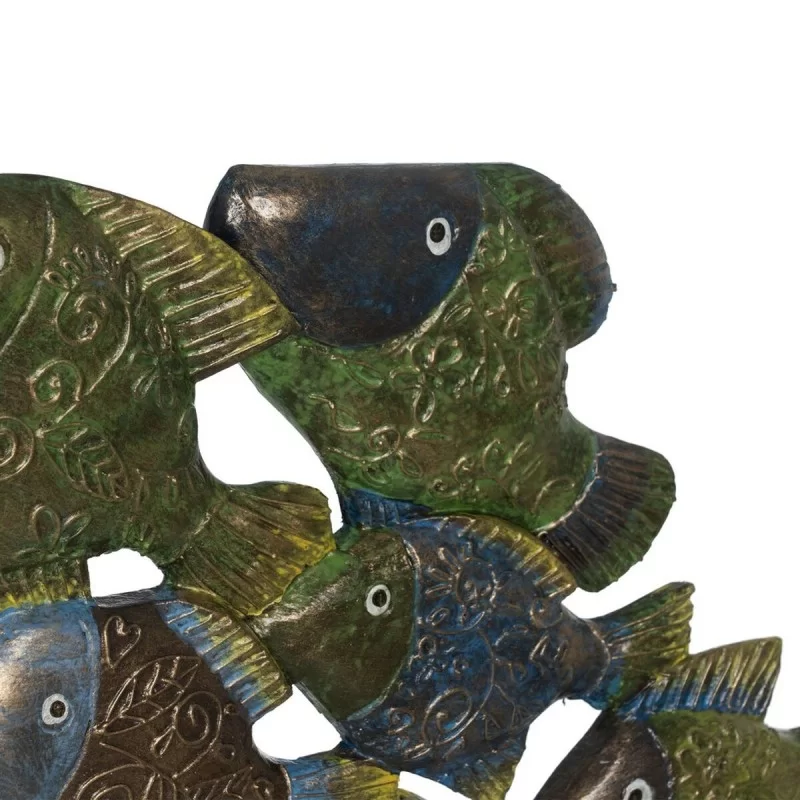 Decorative Figure Blue Brown Green Fish 60 x...