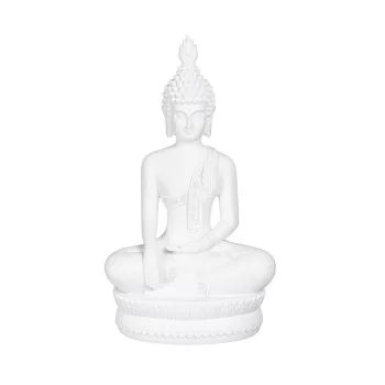 Decorative Figure White Buddha 19,2 x 12 x 32,5 cm