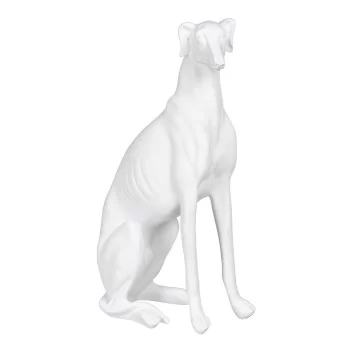 Decorative Figure White Dog 19 x 12 x 37,5 cm