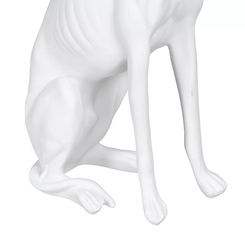 Decorative Figure White Dog 19 x 12 x 37,5 cm