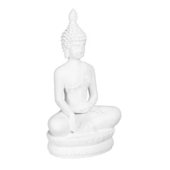 Decorative Figure White Buddha 24 x 14,2 x 41 cm 2