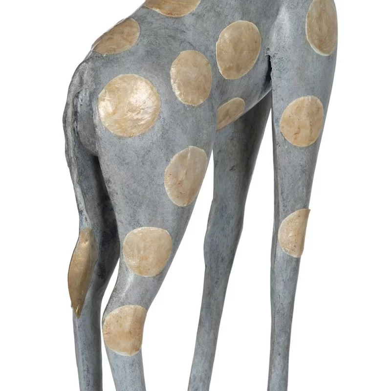 Decorative Figure Grey Golden Giraffe 27 x 12 x...