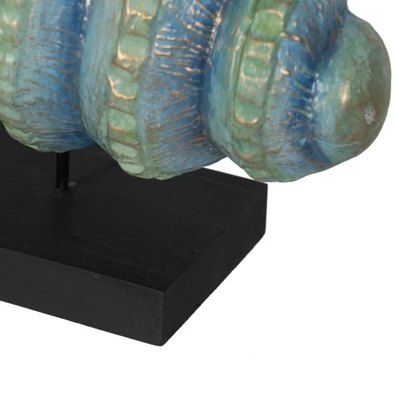 Decorative Figure Blue Brown Green Snail 38 x...