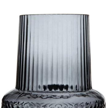 Vase Grey Glass 10,5 x 10,5 x 15 cm 2