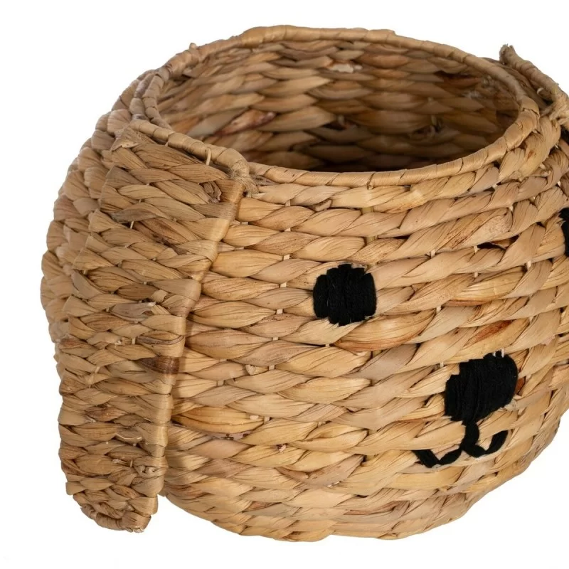 Basket Dog Black Beige Natural Fibre 27 x 27 x...