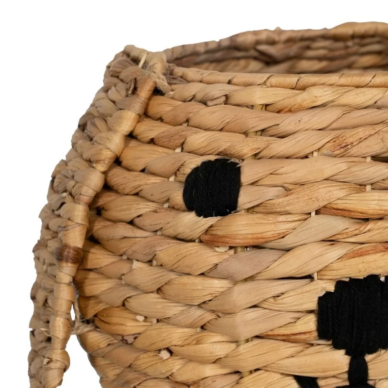 Basket Dog Black Beige Natural Fibre 27 x 27 x...