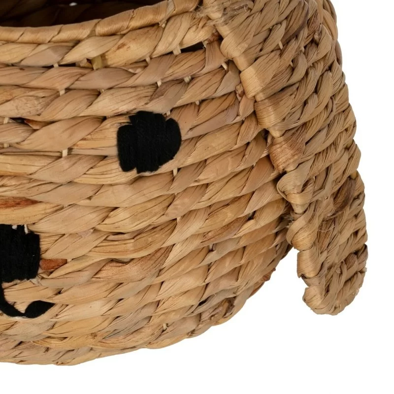 Basket Dog Black Beige Natural Fibre 27 x 27 x...