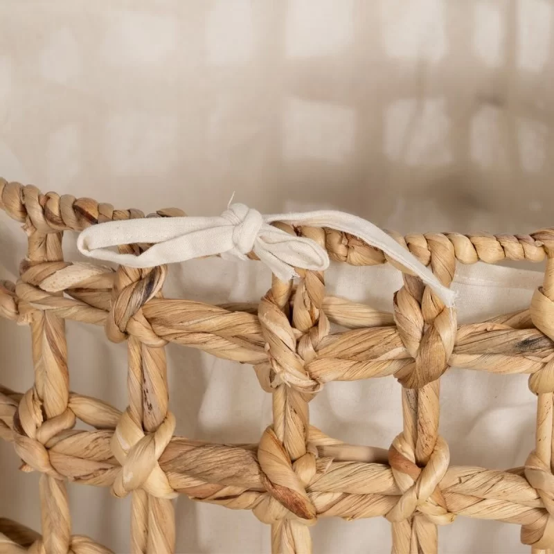 Set of Baskets Beige Cream Natural Fibre 45 x...