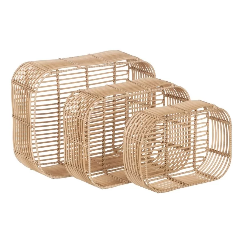 Set of Baskets Natural Resin 40 x 30 x 13 cm (3...