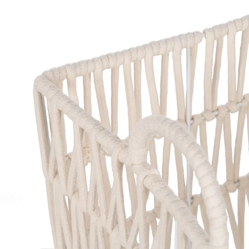 Set of Baskets White Rope 45 x 35 x 36 cm (3...