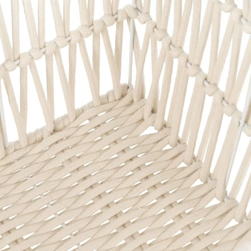 Set of Baskets White Rope 45 x 35 x 36 cm (3...