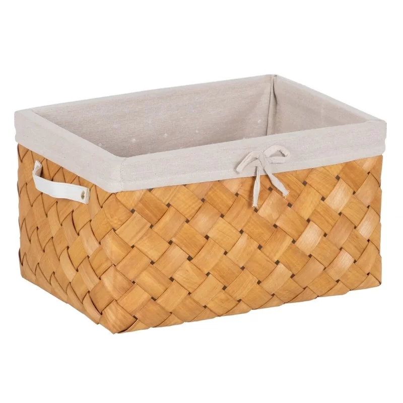 Basket set Natural Wood Fabric 39,5 x 30 x 24...