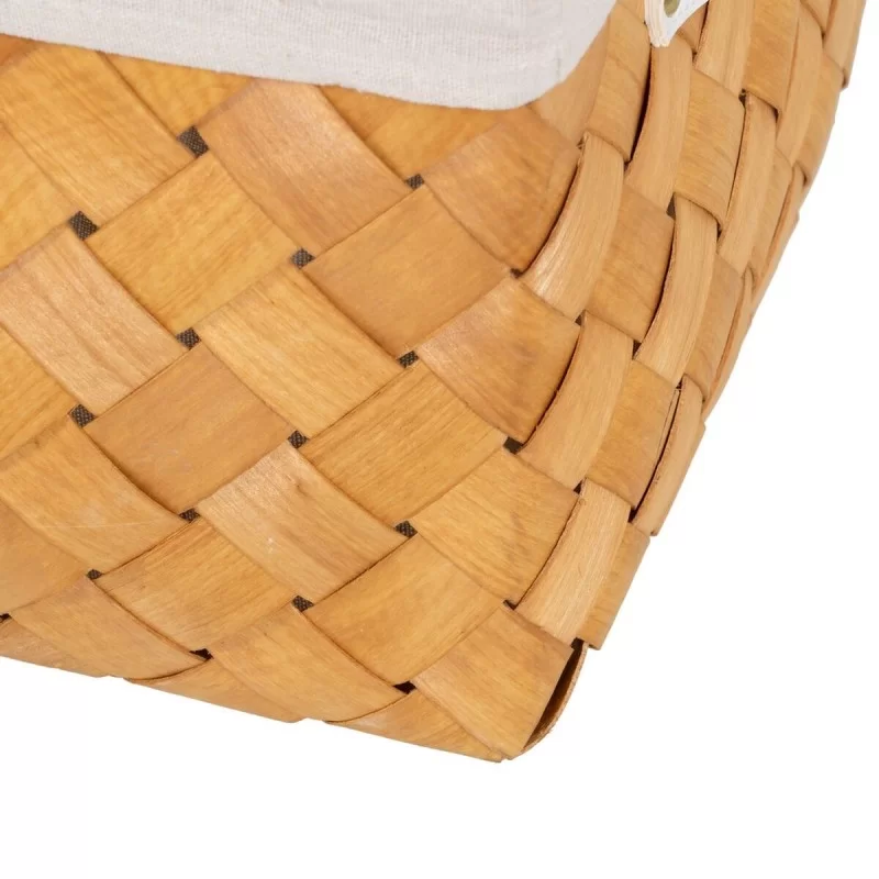 Basket set Natural Wood Fabric 39,5 x 30 x 24...