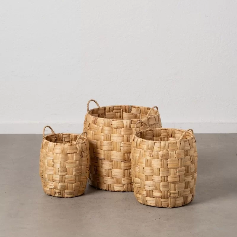 Set of Baskets Beige Natural Fibre 37 x 37 x 40...