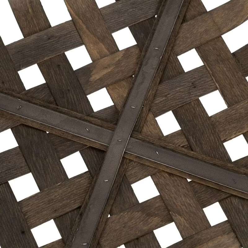 Basket set Brown Wood 51 x 51 x 9 cm (3 Units)