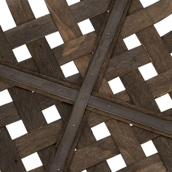 Basket set Brown Wood 51 x 51 x 9 cm (3 Units)