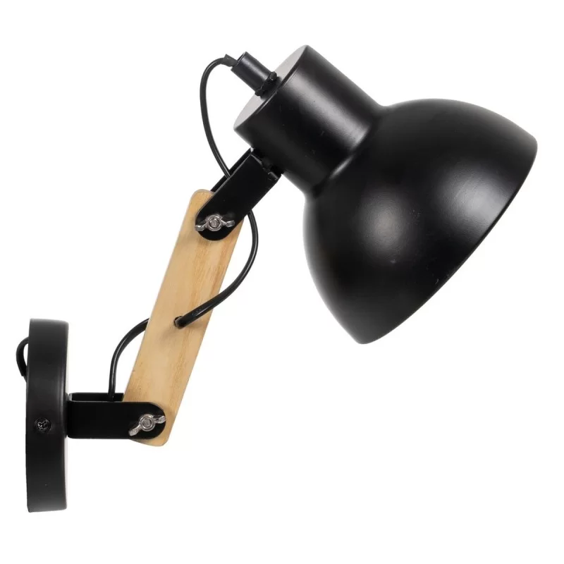 Wall Light Black Beige Wood Iron A 220-240 V 28...