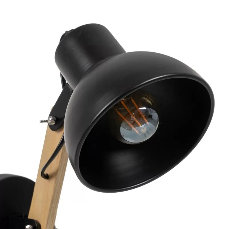 Wall Light Black Beige Wood Iron A 220-240 V 28...