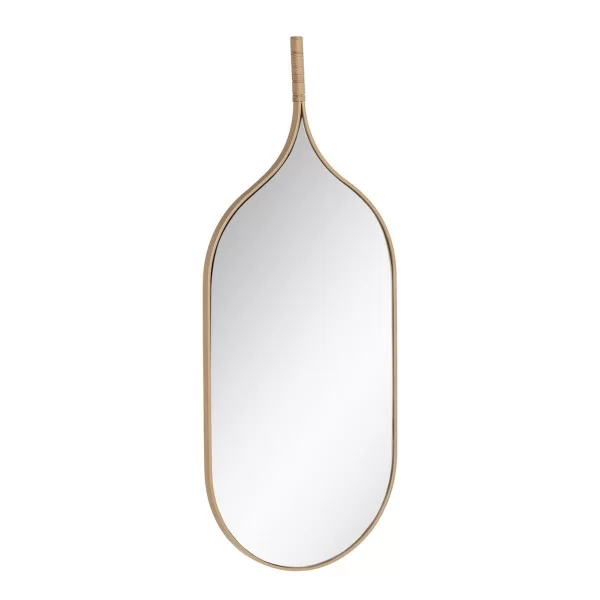 Wall mirror Natural Crystal MDF Wood 37 x 2 x 90 cm