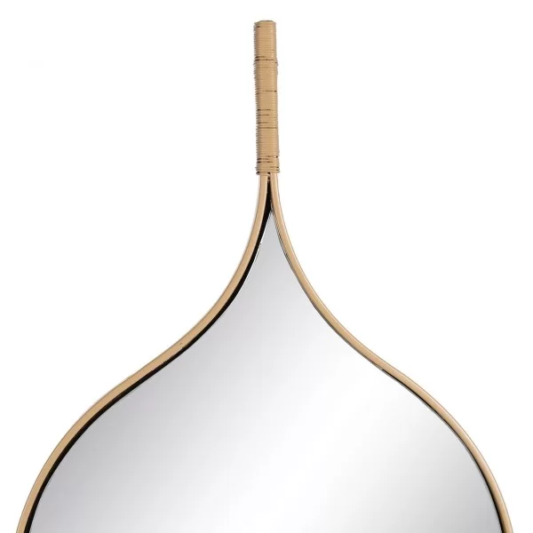 Wall mirror Natural Crystal MDF Wood 37 x 2 x 90 cm