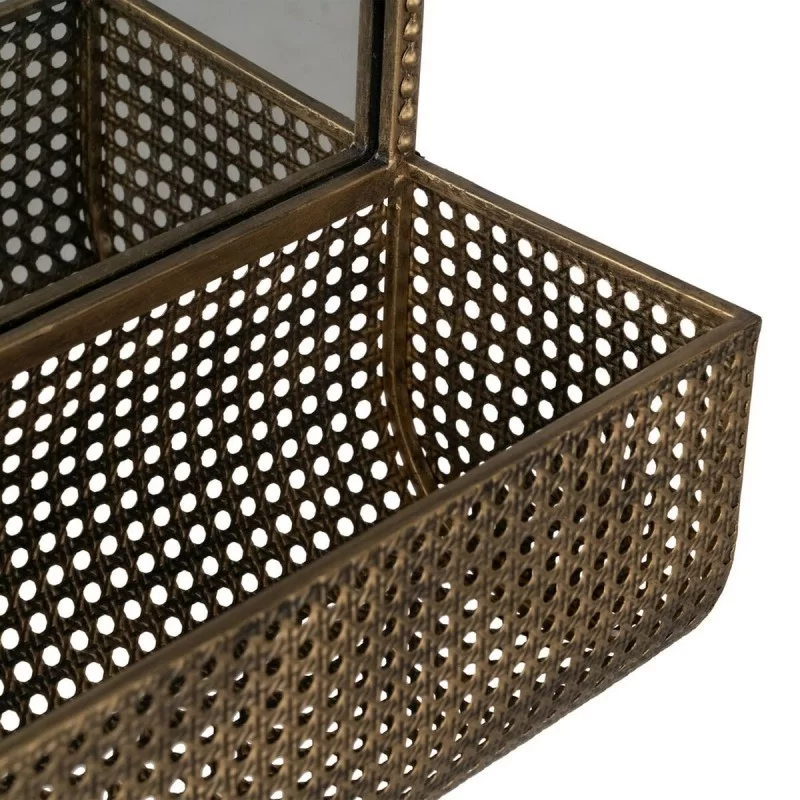 Wall mirror Golden Crystal Iron 47 x 17,5 x 53 cm