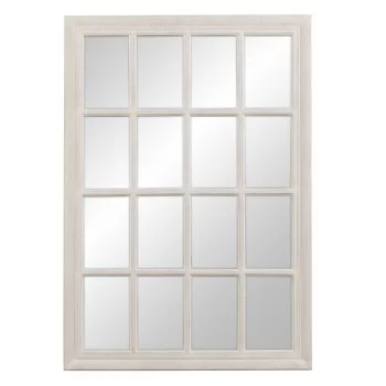 Wall mirror White Wood Crystal Paolownia wood Window 70 x...