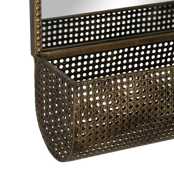 Wall mirror Golden Crystal Iron 47 x 17,5 x 53 cm