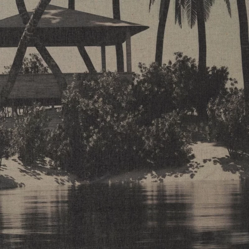 Wall Decoration Tapestry Black Taupe Hemp Fir...