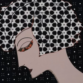 Wall Decoration Tapestry Lady Hemp Fir wood Fabric 125 x... 2