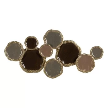 Wall Decoration Geometric Brown Golden Iron 118,7 x 6,4 x...
